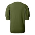thumbnail image 4 of Pull à Manches Courtes pour Femmes pour Printemps Été 2024 Mode Col Rond Polyester T-Shirt Décontracté, 4 of 8