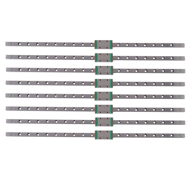 8x Guía Lineal de 9 mm, Riel En Miniatura MGN9, Riel Lineal de 400 mm Y 1 Uds., Deslizador de Riel En Miniatura MGN9H