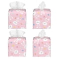thumbnail image 2 of Tissue Easter Cute Rabbit Box Cover Holder, Square by Xecao - Leather Decorative Organizer for Tabletop, Bathroom, Car, Office, 2 of 8