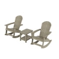thumbnail image 2 of WestinTrends Tuscany 3-Piece HIPS Outdoor Rocking Adirondack Chair With Side Table, Weathered Gray, 2 of 5