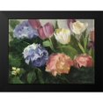 thumbnail image 2 of Strube, Ling 18x15 Black Modern Framed Museum Art Print Titled - Hydrangeas and Tulips, 2 of 5