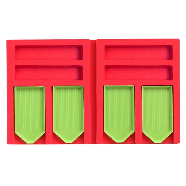 Bandeja de pintura de diamante Organizador de taladro con punta de esponja Bandeja de almacenamiento de pintura de diamante plegable, Rojo 1
