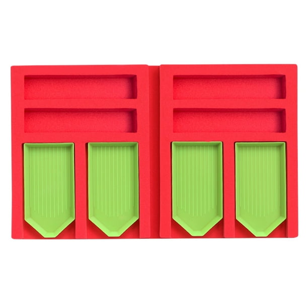 Bandeja de pintura de diamante Organizador de taladro con punta de esponja Bandeja de almacenamiento de pintura de diamante plegable, Rojo 1 Yuarrent HA002933-06