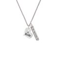 thumbnail image 2 of Delight Jewelry Silvertone Large Bride Heart Silvertone Always My Mother Bar Charm Necklace, 23", 2 of 4