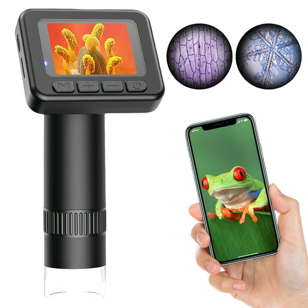 Microscopio Digital Portátil Alta Y Alta Potencia Lupa Alta para Y Educación para W2 Con Pantalla