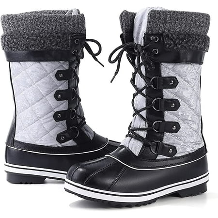 

Eastvita Women s Snow Boots Women Waterproof Mid Calf Anti-slip Outdoor Warm Duck Boot for Winter