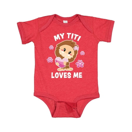 

Inktastic My Titi Loves Me with Bigfoot Gift Baby Girl Bodysuit