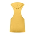thumbnail image 4 of NOLDARES Men's Sleeveless Hoodie Quick Dry Muscle Gym Shirts Workout Hooded Tank Top(Yellow,L), 4 of 7