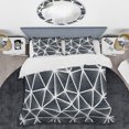 thumbnail image 2 of Designart 'Black & White Geometric Decorative Pattern' Modern Duvet cover-, 2 of 5
