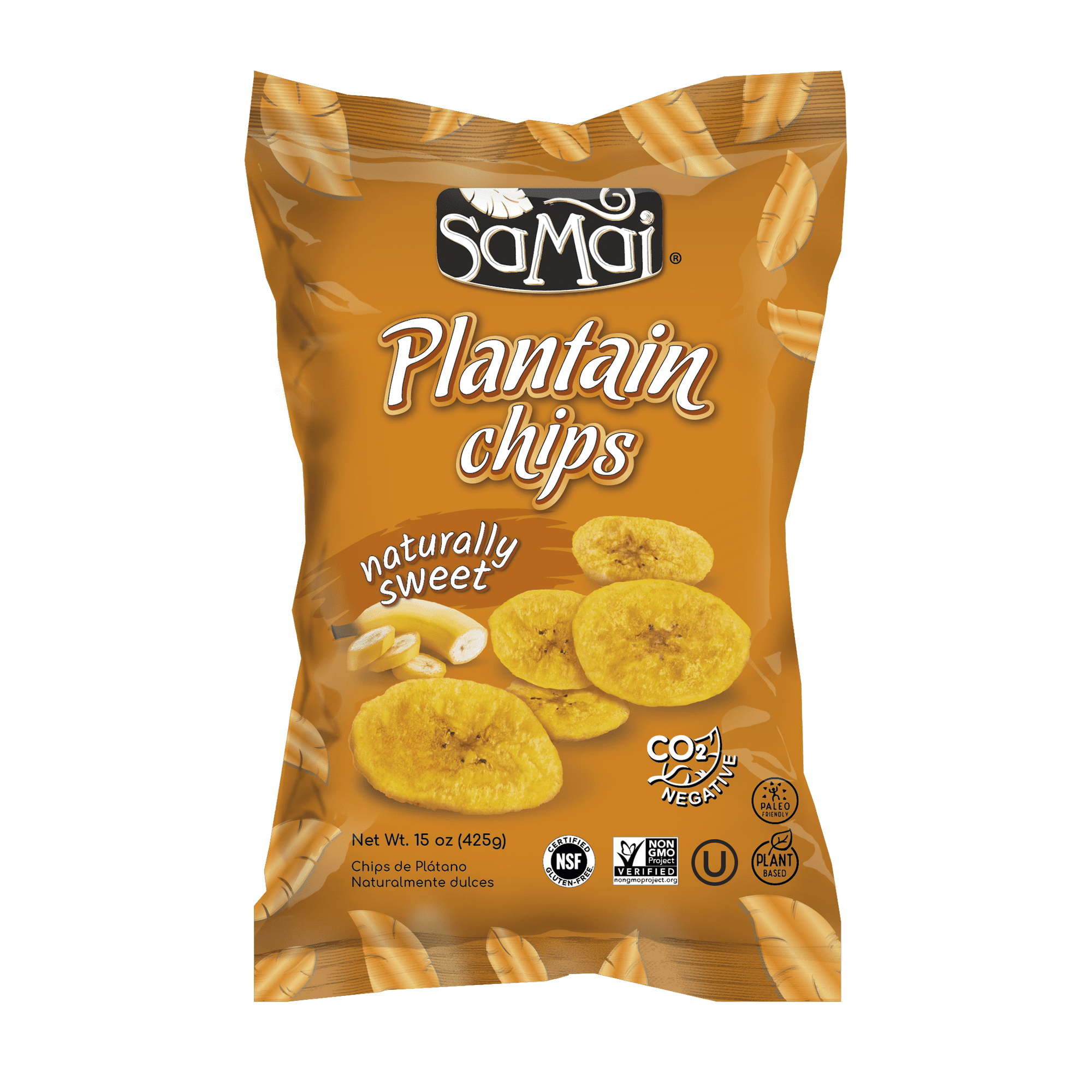 Samai Naturally Sweet Plantain Chips, 15 oz, 1 Bag