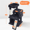 thumbnail image 2 of Alden Design 36" Cat Tree with Condos and Scratching Post Tower, Black, 2 of 8