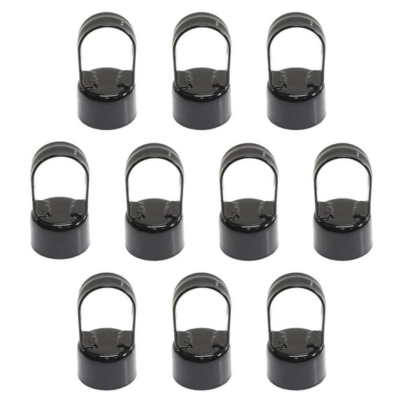 Black Chain Fence Loop | Eye Top Rail | 2" (1 7/8" OD) x 1 5/8" (Pack of 10 )