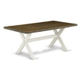 thumbnail image 3 of East West Furniture X-Style 5-piece Wood Dining Set in Linen White/Cream, 3 of 6
