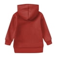 thumbnail image 4 of TQWQT Girls Red Hoodie Size 10-12 Plain Pullover Top Hooded Long Sleeve Basic Trendy Sweatshirts Oversized Cute Sweatshirts 5-6 Years, 4 of 5