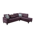 thumbnail image 2 of Hommoo 4-Seat Linen Sectional Sofa Sets, L Shaped Flippable Backrest Sectional Couches and Sofas, Modern Living Room Furniture Sets, 15' Back Height, Amaranth(No Ottoman), 2 of 7