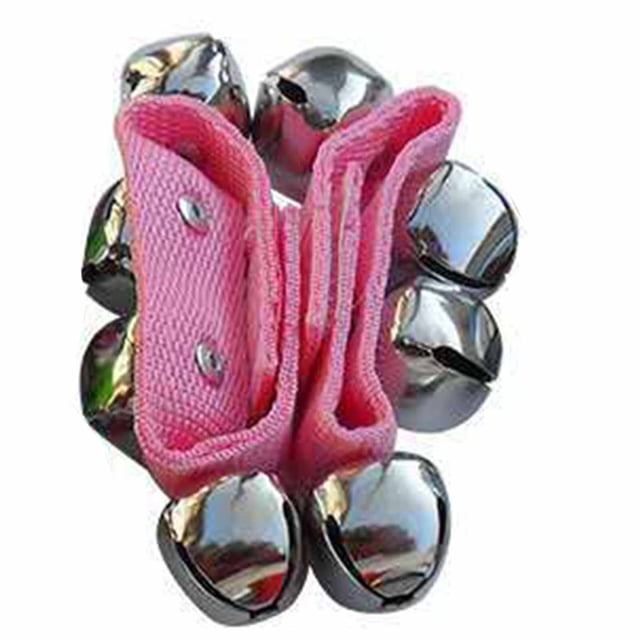 Band Wrist Bells Metal Musical Instruments Rhythm Ankle Wrist Shaking Bell for Kids Children Pink