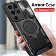 thumbnail image 2 of Case For Samsung Galaxy S24 S23 S22 S21 Note 20 Ultra A15 A54 A34 A14 A13 4G 5G Magnetic Rotat Camera Slide Protector Ring Cover, 2 of 5