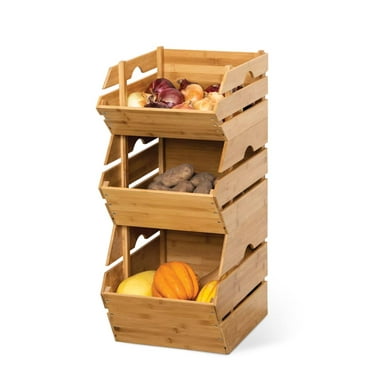 AquaTeak Large Teak Storage Bin - Solid Wood Bathroom Organization, Yacht-Inspired Grate Design