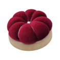 thumbnail image 3 of Sharprepublic Pin Cushion Pad Pumpkin Shape Accessory Handcraft Tool Wooden Base Pillow Deep Red, 3 of 8