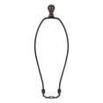 thumbnail image 1 of Uxcell 1 Set 11"  Lamp Shade Harp Holder, Heavy Duty Detachable Lampshade Brackets with 1.46" Height Solid Metal Finial Shade Holder for Table and Floor Lamps, Black/Brown, 1 of 7