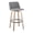 Grey Fabric/Black Round Footrest, variant on The Gray Barn Vallberga 30" Fixed-Height Bar Stool with White Washed Wood Base (Set of 2) Grey Fabric/Black Round Footrest Washed,Black Finish