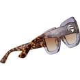 thumbnail image 5 of FEISEDY Oversized Square Sunglasses Multi Tinted Glitter Frame Stylish Inspired B2276, 5 of 15