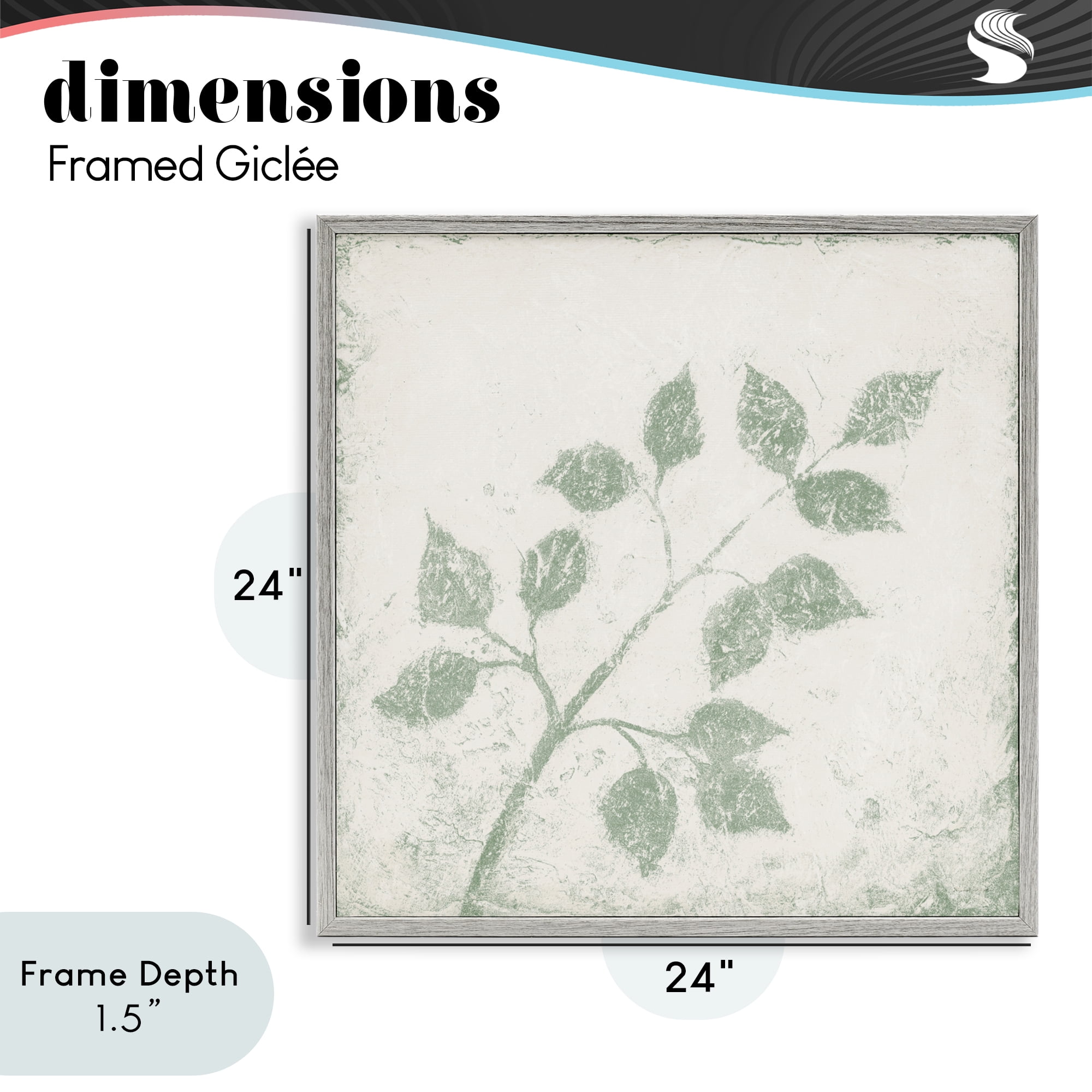 Stupell Industries November Leaves Tree Branches Gray Framed Giclee Art, design by Michael Marcon