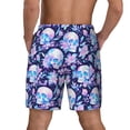 thumbnail image 2 of Lsque Mens Swim Trunks crystal Skull flower leaf Pattern - Bathing Suit Compression Liner - Beach Swim Shorts Swimwear - (S-3XL) - Stretch Quick Dry -, 2 of 9