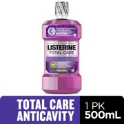 Listerine Total Care Anticavity Fluoride Mouthwash, Fresh Mint, 500 mL