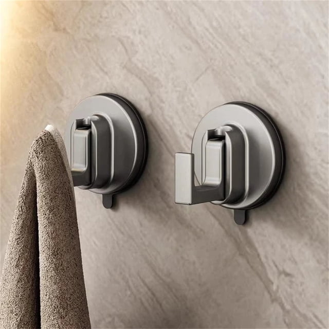 Gancho de Ventosa Resistente - Colgador Adhesivo de Vacío para Pared para Baño, Cocina, Puerta - Instalación Sin Taladros Ni Perforaciones para Toallas, Ropa y Utensilios