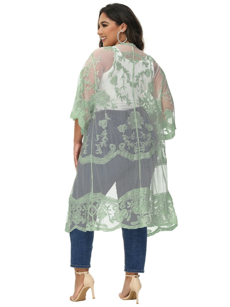 CheChury Copricostume Mare Donna Stampa Floreal Kimono Con Maniche Copricostume De Mare Cover Up Estivo Casual Spiaggia Mantelle Boho Camicetta Scialle Allentato Spiaggia Coprire I Vestiti 119142054