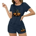thumbnail image 5 of Censtreet Women's Pajama Sets Halloween Short Sleeve Pjs 2 Piece Top and Shorts Sleepwear Comfy Soft Lounge Sets S-XL, 5 of 7