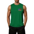 thumbnail image 4 of Men's 250th Anniversary Patriotic Tank Tops 1776-2026 USA Flag Sleeveless Crewneck Shirts Independence Day Casual Vintage Printed Tops Green S, 4 of 4