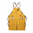thumbnail image 1 of Trabajo delantal carpintero carpintero artesano bricolaje lienzo taller bolsillos baberos al aire libre barbacoa cocinar delantales baberos ropa amarillo Advancent  HA047843-02, 1 of 7