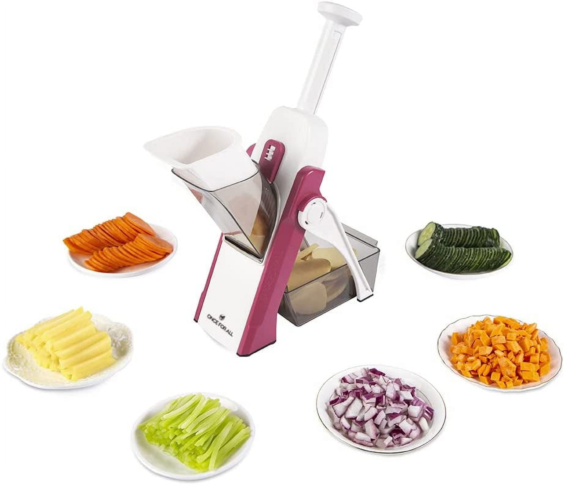 Safe Mandoline Slicer for Kitchen, Professional Vegetable Chopper With  Container, Onion Chopper/Potato Slicer, More with 30+ Presets & Thickness  Adjuster, Faster Food Chopper Gadgets - Green - Yahoo Shopping