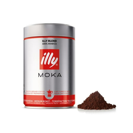 illy Ground Moka Coffee, 8.8 Oz