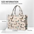 thumbnail image 3 of Large Capacity Tote Bag,Cute Cartoon Dachshund Handbag Fashion Luxury Tote Bag,15.7"x13"x 5.1" Inches,Laptop Compatible, 3 of 6