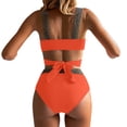 thumbnail image 5 of TAGOLD Womens Bikinis Set Lace Up Split Bikini Swimsuit Elastic Lightweight Breathable Summer Beach Swimwear, 5 of 5
