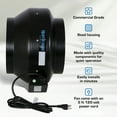 thumbnail image 3 of Hurricane Commercial Grade Inline Wall Mount Fan For HVAC & Ventilation Use, 3 of 12