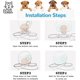 thumbnail image 4 of Dry Food and Water Dispenser, 2 in 1 Automatic Food Dispenser with 2.8L Cat Dispenser & 240g Bowl for Cats Dog Pets, 4 of 4