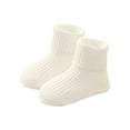 thumbnail image 2 of Spazoro Toddler Girls Boys Floor Walking Socks, Breathable Comfortable Warm Cotton Mid Tube Socks for Child Kids Girls White Size S/0 T, 2 of 4