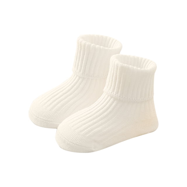 HAiming Baby's Sock Casual Solid Color Ribbed Breathable Soft Cute Ancle Crew Sock for Girl Boy