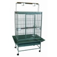 thumbnail image 3 of WI32 3/4" Bar Spacing Play Top Wrought Iron Parrot Cage - 32"x23" In Antique Silver, 3 of 3