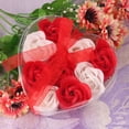 thumbnail image 1 of Fiudx Juego de 9 Jabones de Rosas Perfumados En Caja de Corazón, Un Baño de Lujo, Elegante Regalo de Boda, Recuerdos de Fiesta, Color Rojo y Blanco, 11 X 11 X 4 Cm., 1 of 1