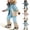Dark Blue, variant on YUANxueke Kids 2-Piece Gradient Color Snowsuit Sets, Waterproof Hooded Down Jacket & Ski Bib Pants, Fashion Warm Ski Suit