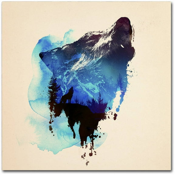Trademark Fine Art 'Alone As A Wolf' Canvas Art by Robert Farkas