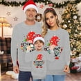 thumbnail image 2 of Gyexs Family Christmas Shirts - Family Christmas Sweaters Plaid, Festival Holiday Xmas Pullover Tops Soft Comfy Men's Clothing (Dad, Grey, XL), 2 of 7