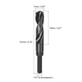 thumbnail image 2 of Uxcell 17mm Dia 1/2" Straight Shank HSS 9341 Reduced Shank Drill Bits Black Oxide, 2 of 4