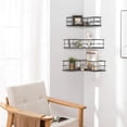 thumbnail image 5 of 6 Pack Shower Caddy, Strong Adhesive Shower Organizer Shelf with Hooks. Rustproof Wall-Mounted Shower Shelves for Kitchen, Dorm and Bathroom Organizer. No Drilling (Black), 5 of 8