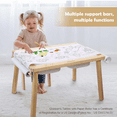 thumbnail image 3 of Sweet Time Kids Activity Table with Storage Bin, Wooden Montessori Toddler Sensory Table for Study, 3 of 9